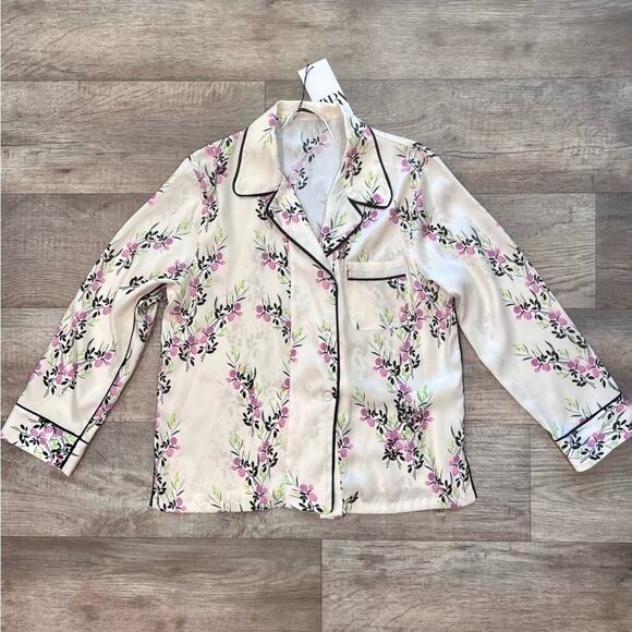 ZARA Flowy Pajama-Style Printed Blouse NWT - Picture 14 of 16